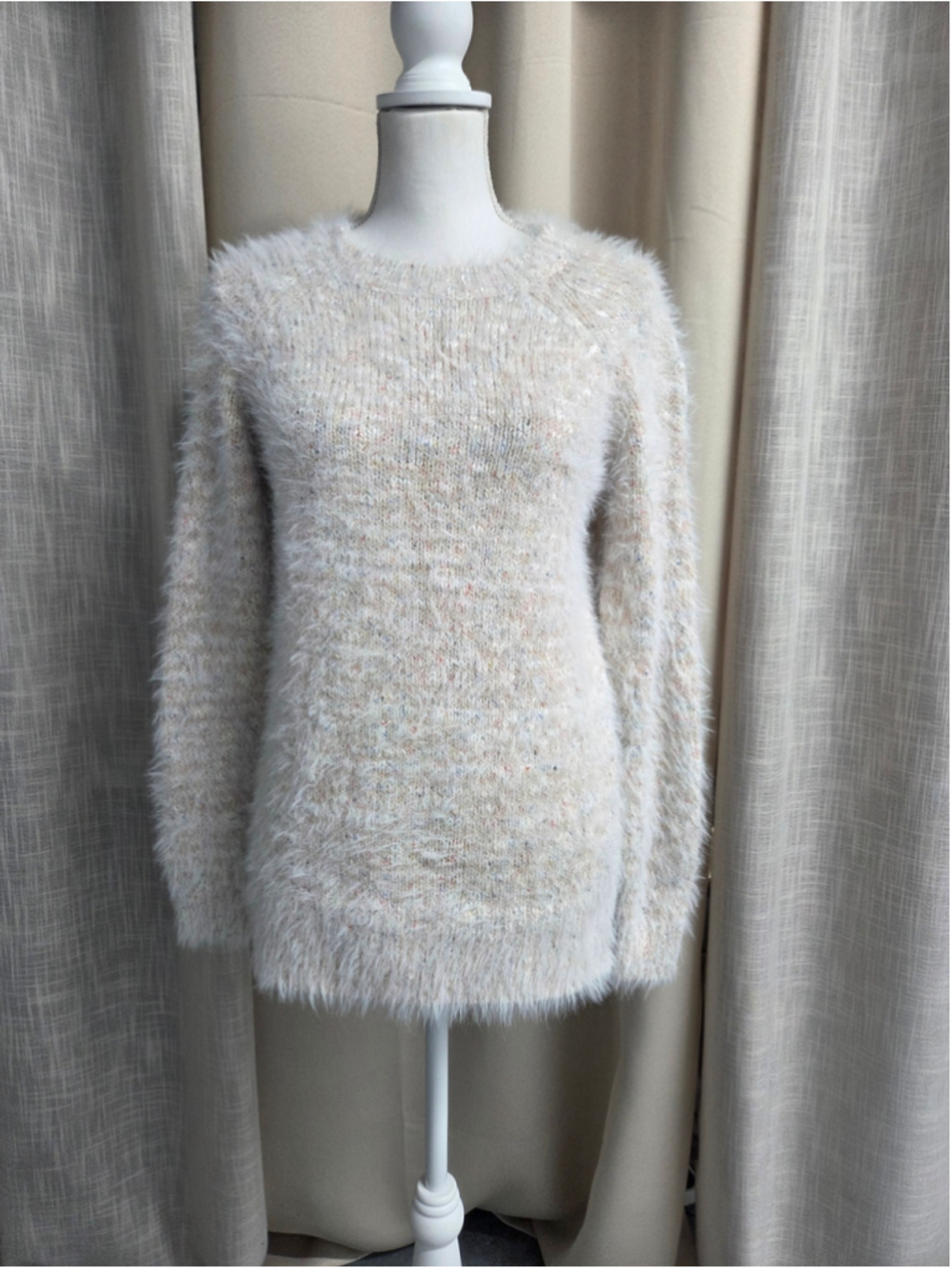 Lou & Grey Fuzzy Crewneck Sweater Dreamcore Fairycorw Size XS